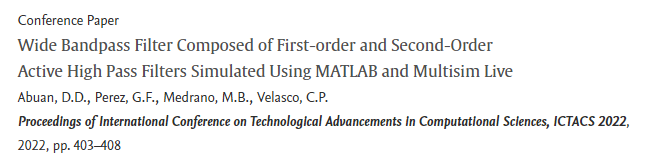 Scopus record of a selected paper from a past IFERP conference — Proceedings of ICTACS 2022
